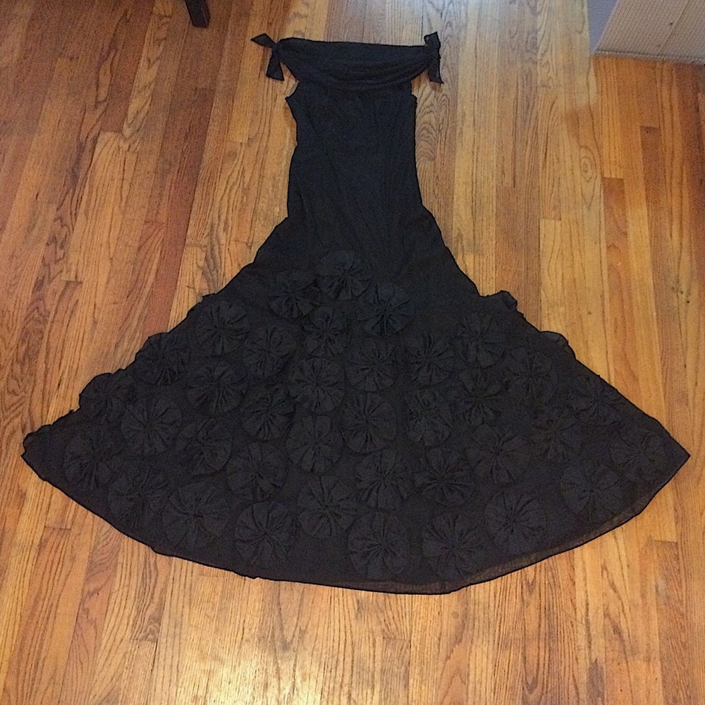 💖STUNNING💖VTG Chetta B Black Formal Gown💖XS/S